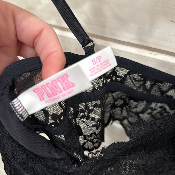 Small VS PINK BLACK LACE BRALETTE - Picture 5 of 5